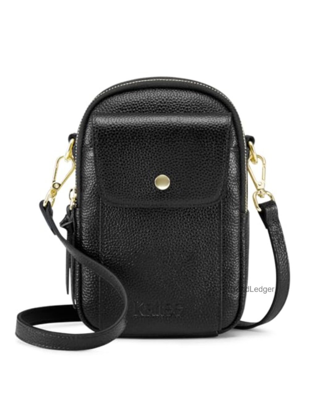 Top Grain Pebbled Cowhide Leather Crossbody Bag RFID Card Slots